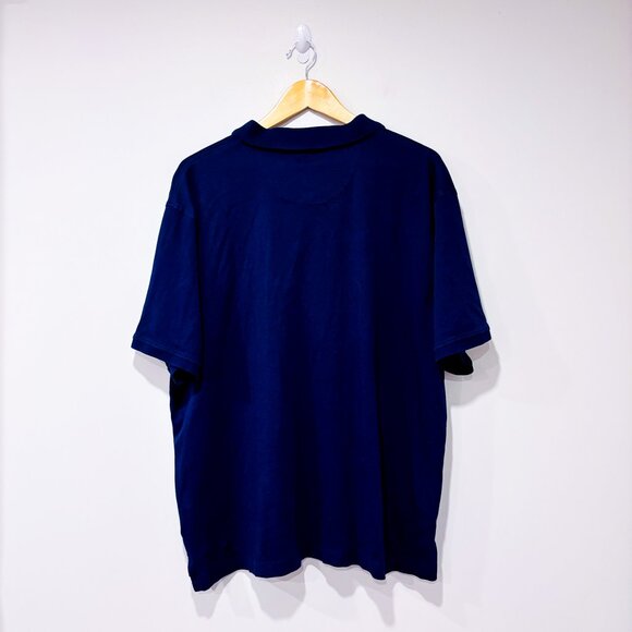 IZOD Classic Navy Cotton Polo Shirt | XXL * - Picture 7 of 7